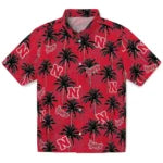 Nebraska Cornhuskers Hawaiian Shirt - Palm Tree Motif | Hula Hawaiian Shirts