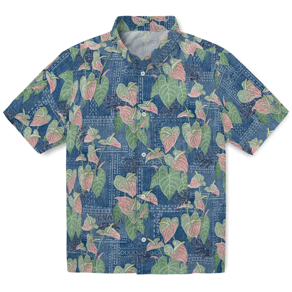 Nevada Wolf Pack Hawaiian Shirt - Anthurium Overlay | Hula Hawaiian Shirts