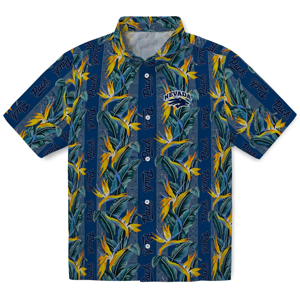 Nevada Wolf Pack Hawaiian Shirt - Paradise Vines | Hula Hawaiian Shirts