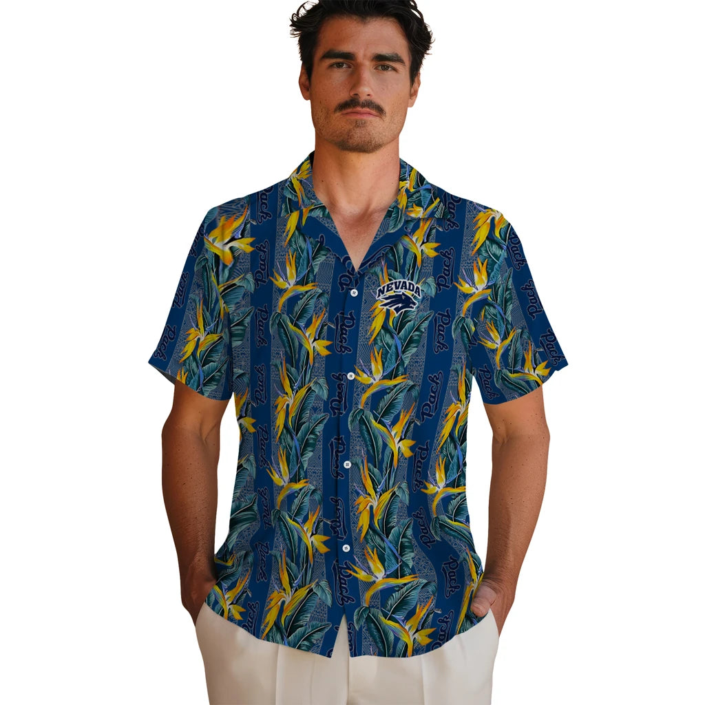 Nevada Wolf Pack Hawaiian Shirt - Paradise Vines | Hula Hawaiian Shirts