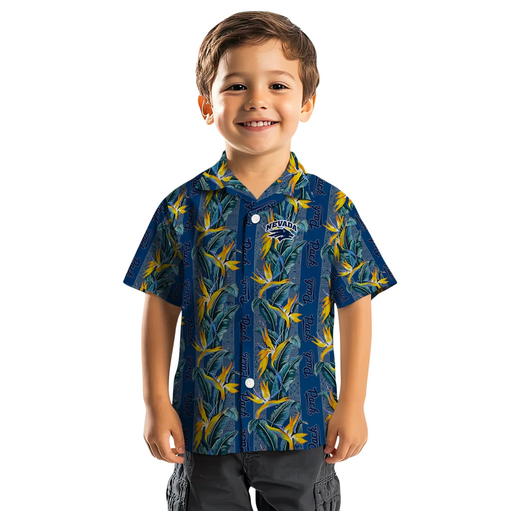 Nevada Wolf Pack Hawaiian Shirt - Paradise Vines | Hula Hawaiian Shirts