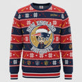 New England Patriots x Harry Potter Ugly Christmas Sweater – Red & Navy "Wizarding Football" Knit - LeagueLockerGear