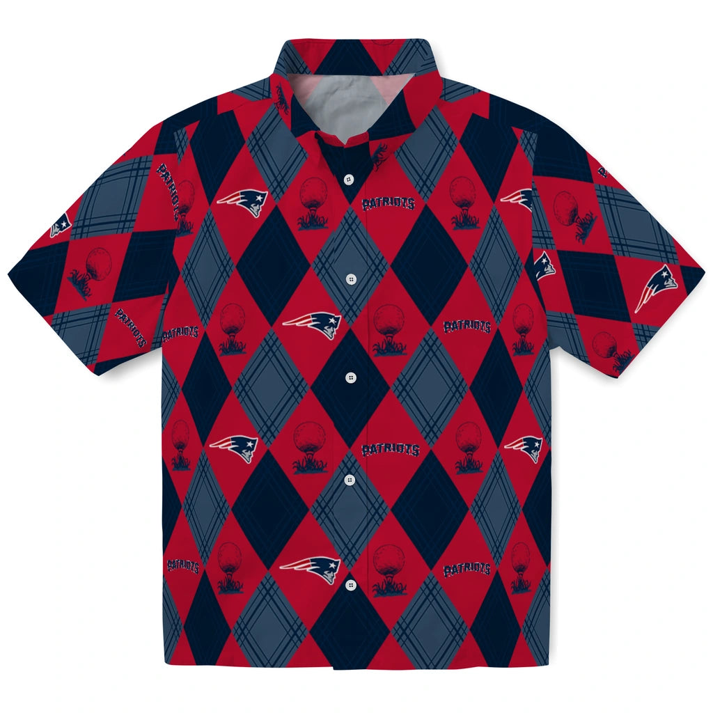 New England Patriots Hawaiian Shirt - Golfing Plaid | Hula Hawaiian Shirts