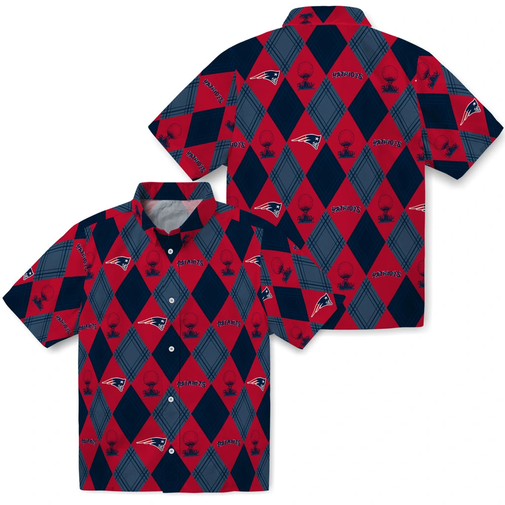 New England Patriots Hawaiian Shirt - Golfing Plaid | Hula Hawaiian Shirts