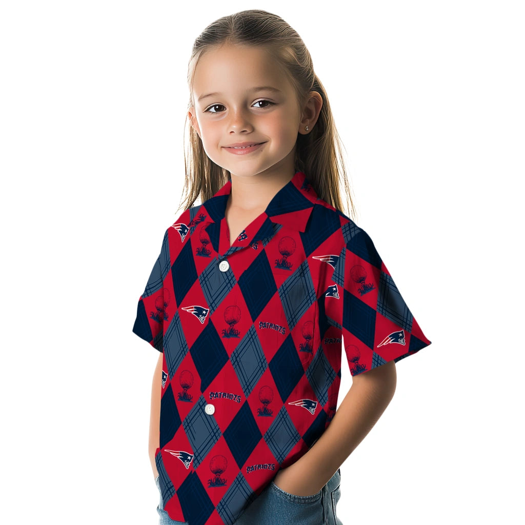 New England Patriots Hawaiian Shirt - Golfing Plaid | Hula Hawaiian Shirts