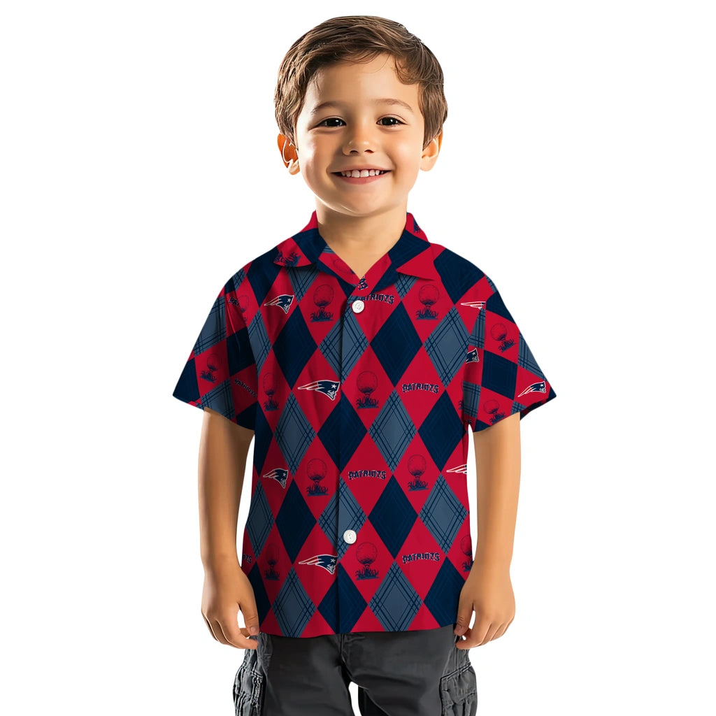 New England Patriots Hawaiian Shirt - Golfing Plaid | Hula Hawaiian Shirts