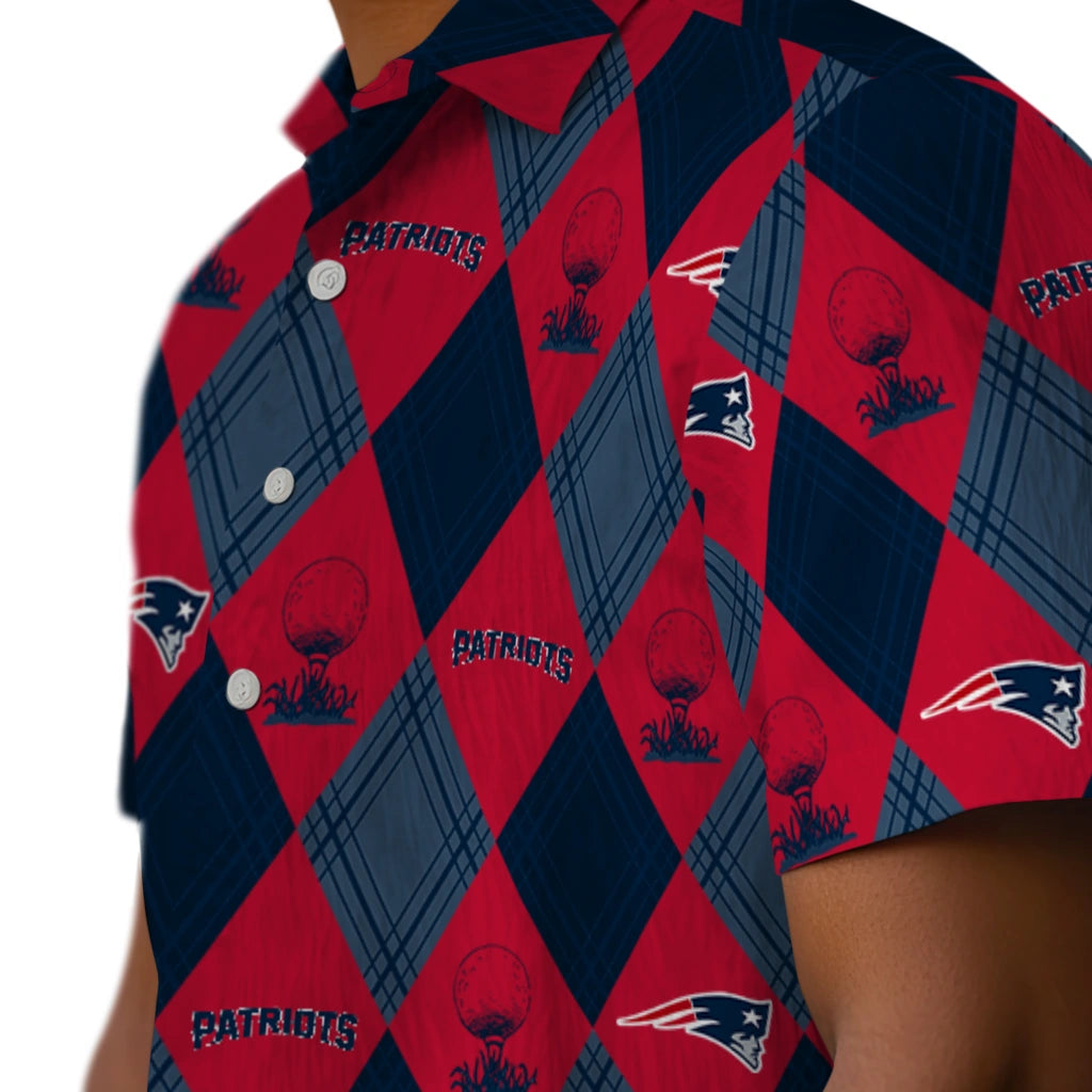 New England Patriots Hawaiian Shirt - Golfing Plaid | Hula Hawaiian Shirts