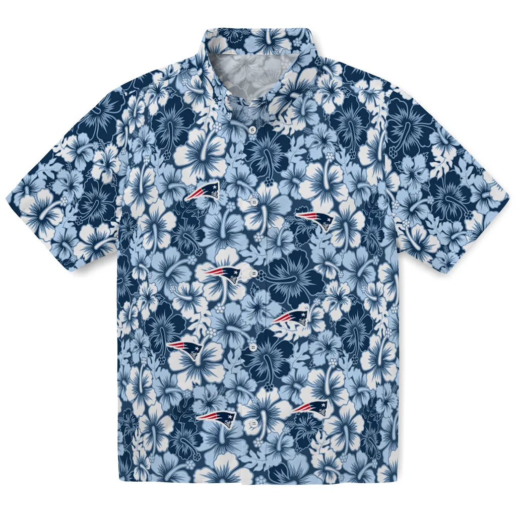 New England Patriots Hawaiian Shirt - Hibiscus Blooms | Hula Hawaiian Shirts