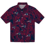 New England Patriots Hawaiian Shirt - Leaf Outline | Hula Hawaiian Shirts