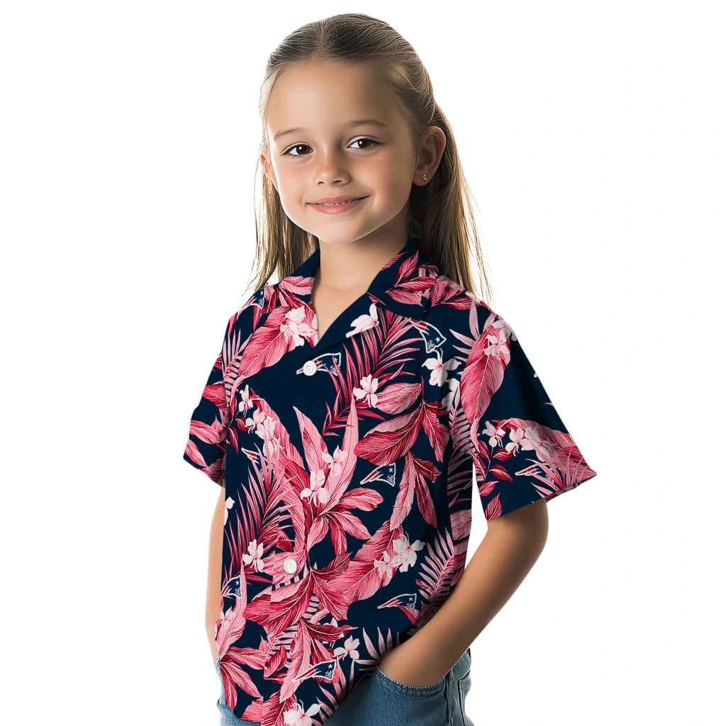 New England Patriots Hawaiian Shirt - Palm Leaves | Hula Hawaiian Shirts