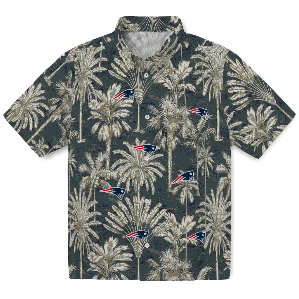 New England Patriots Hawaiian Shirt - Vintage Palm Tree | Hula Hawaiian Shirts