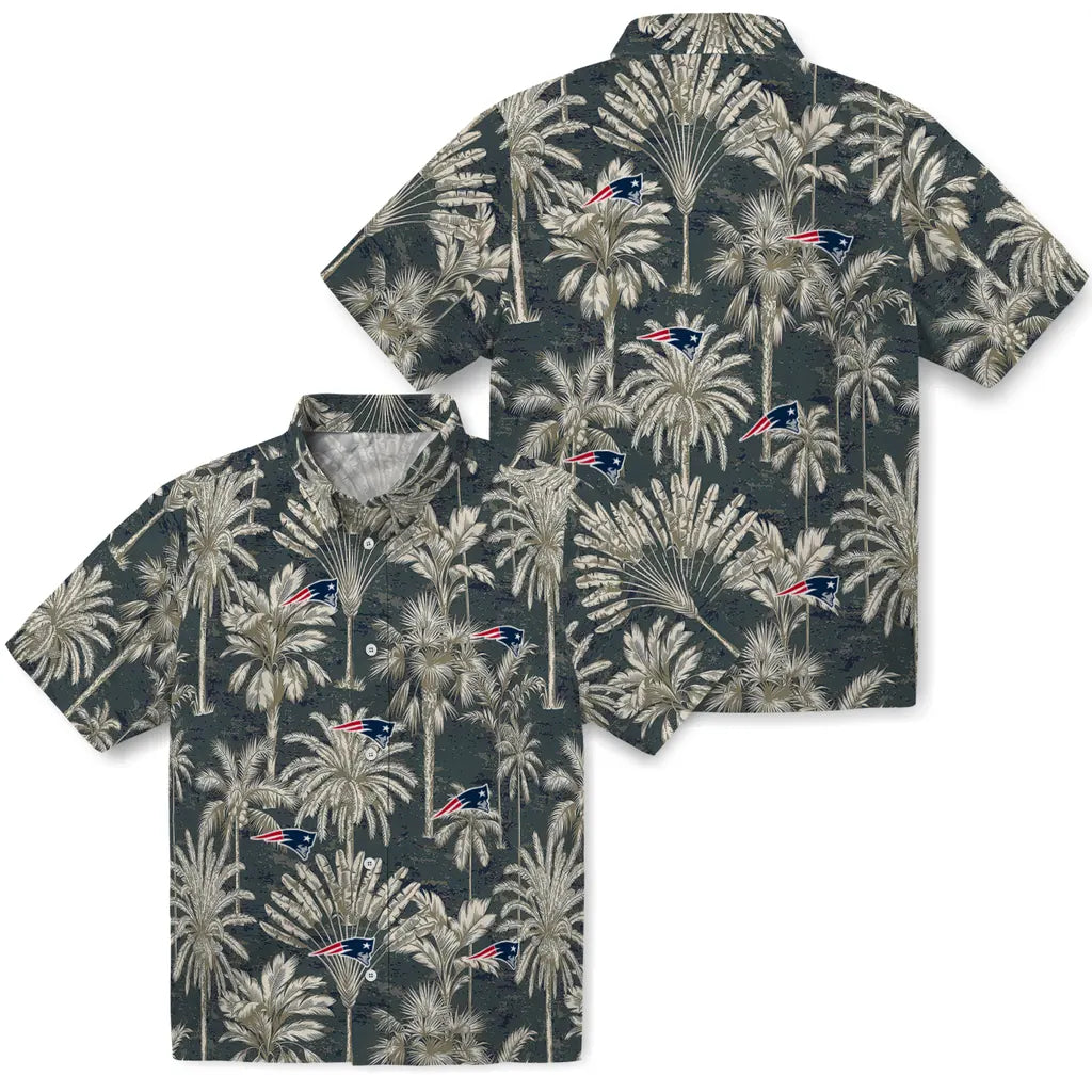 New England Patriots Hawaiian Shirt - Vintage Palm Tree | Hula Hawaiian Shirts