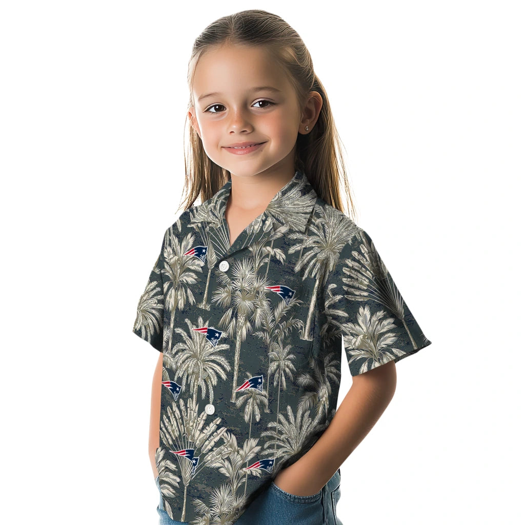 New England Patriots Hawaiian Shirt - Vintage Palm Tree | Hula Hawaiian Shirts