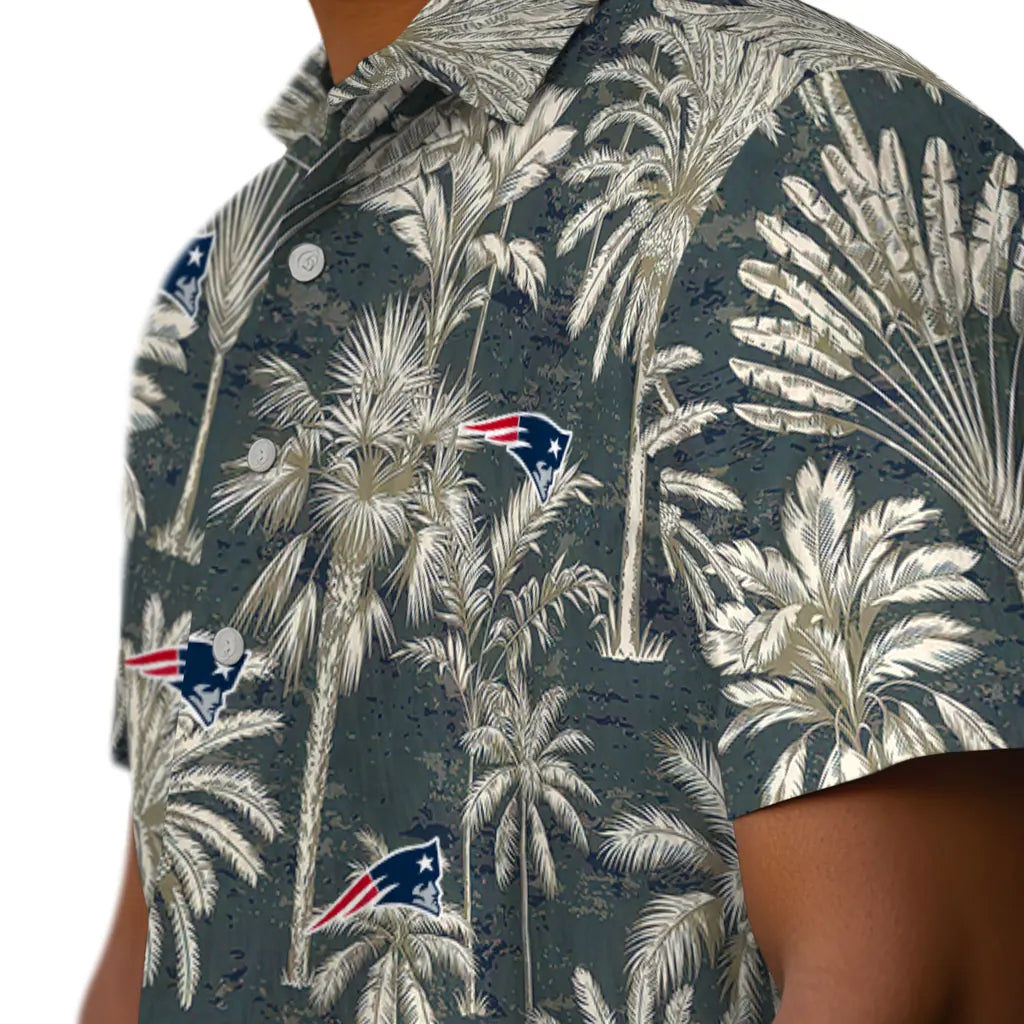 New England Patriots Hawaiian Shirt - Vintage Palm Tree | Hula Hawaiian Shirts