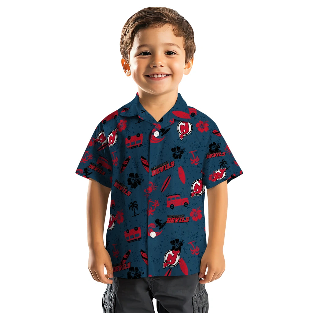 New Jersey Devils Hawaiian Shirt - Beach Vibe | Hula Hawaiian Shirts