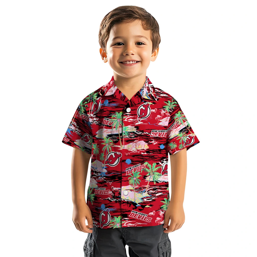 New Jersey Devils Hawaiian Shirt - Hawaii Island | Hula Hawaiian Shirts