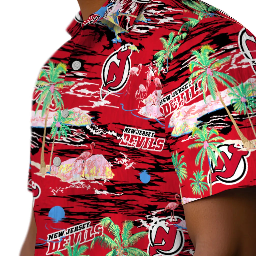 New Jersey Devils Hawaiian Shirt - Hawaii Island | Hula Hawaiian Shirts