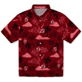 New Jersey Devils Hawaiian Shirt - Palm And Clouds | Hula Hawaiian Shirts