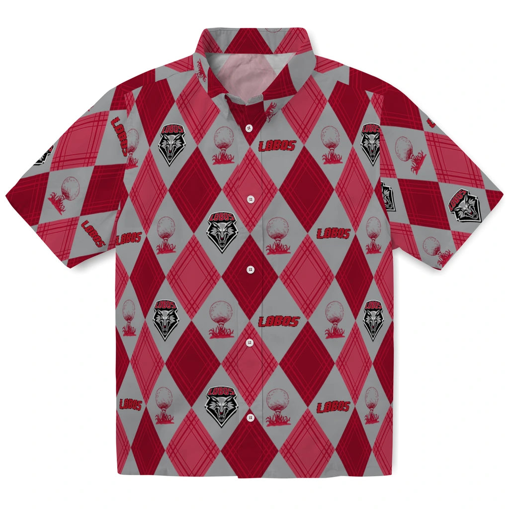 New Mexico Lobos Hawaiian Shirt - Golfing Plaid | Hula Hawaiian Shirts