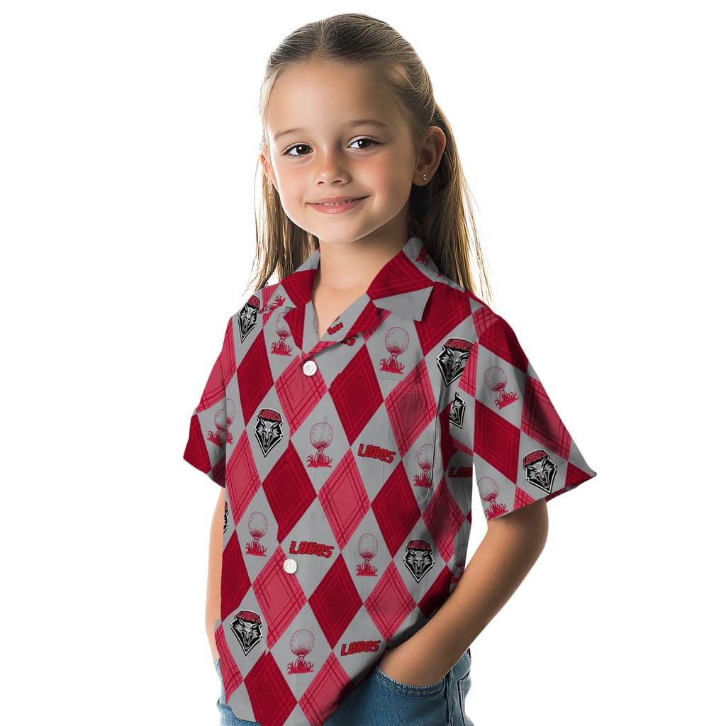 New Mexico Lobos Hawaiian Shirt - Golfing Plaid | Hula Hawaiian Shirts