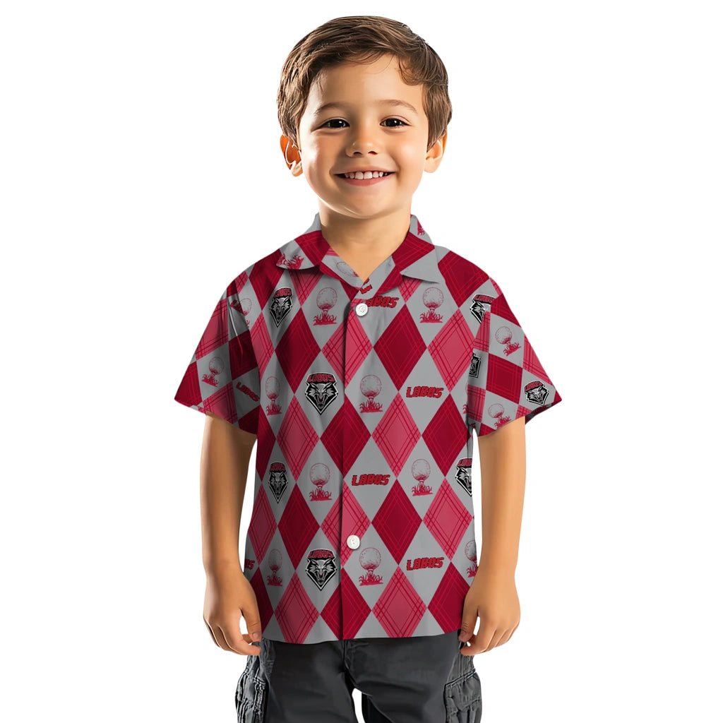 New Mexico Lobos Hawaiian Shirt - Golfing Plaid | Hula Hawaiian Shirts