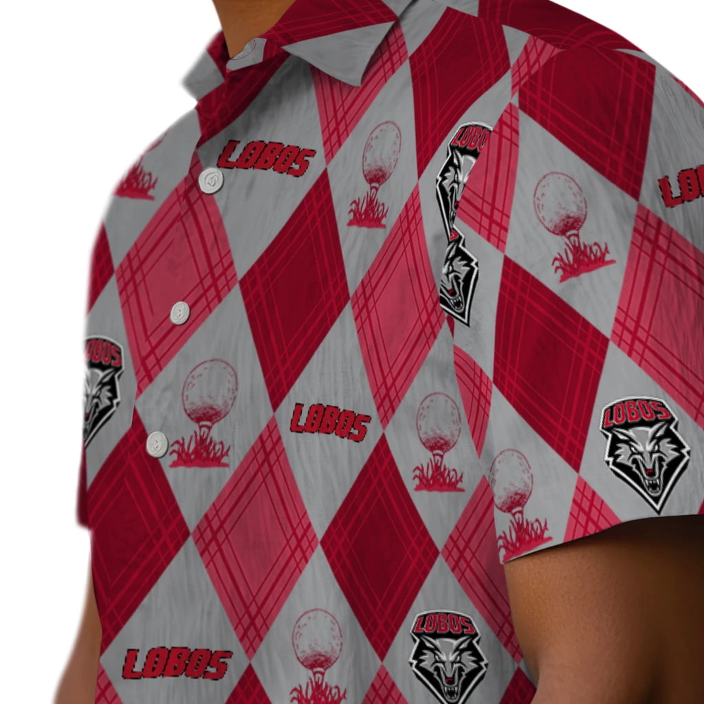 New Mexico Lobos Hawaiian Shirt - Golfing Plaid | Hula Hawaiian Shirts