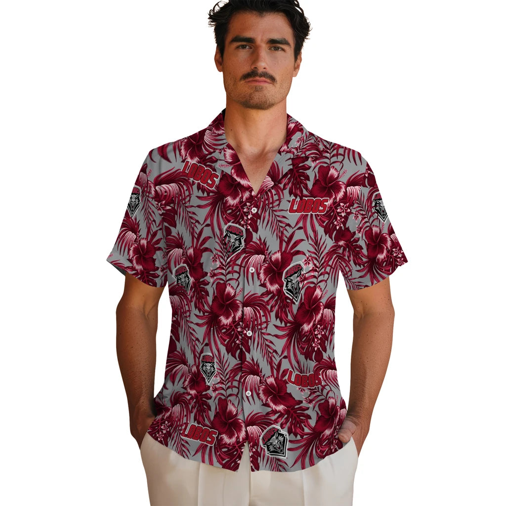 New Mexico Lobos Hawaiian Shirt - Hibiscus Exotic | Hula Hawaiian Shirts
