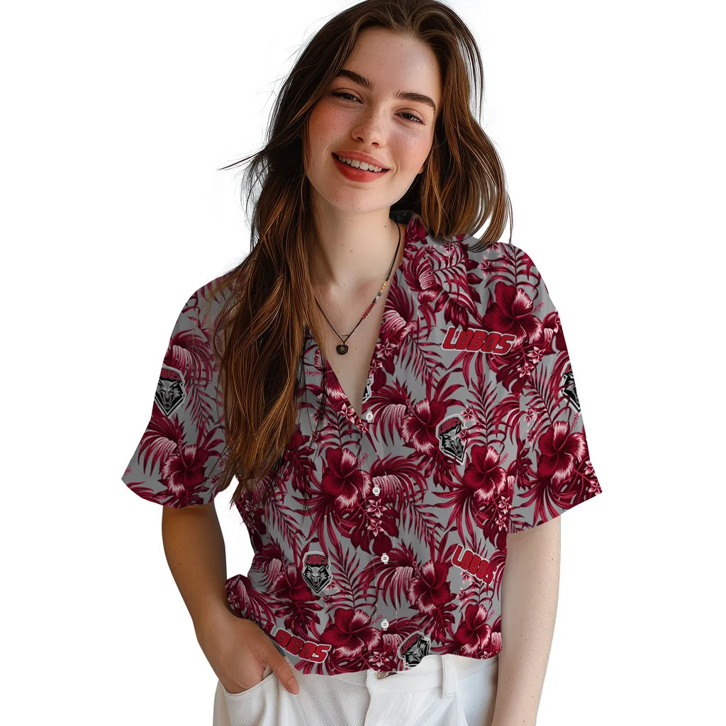 New Mexico Lobos Hawaiian Shirt - Hibiscus Exotic | Hula Hawaiian Shirts