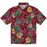 New Mexico Lobos Hawaiian Shirt - Hibiscus Tiki Jungle | Hula Hawaiian Shirts