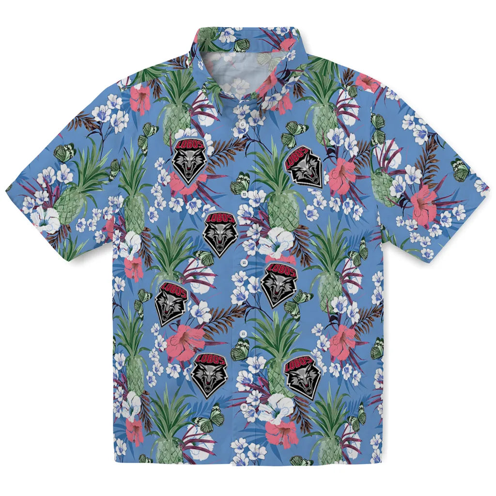 New Mexico Lobos Hawaiian Shirt - Pineapple Bouquet | Hula Hawaiian Shirts