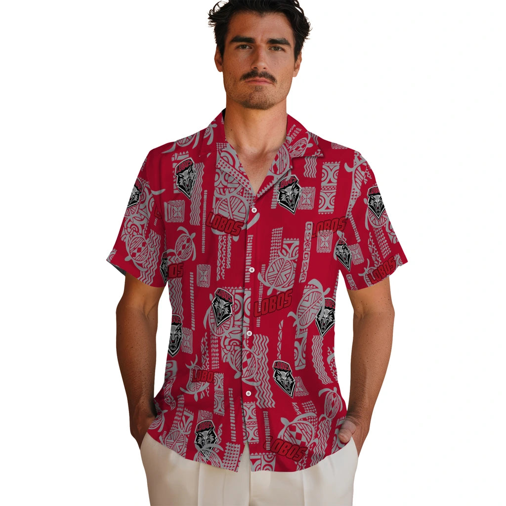 New Mexico Lobos Hawaiian Shirt - Turtle Lines | Hula Hawaiian Shirts