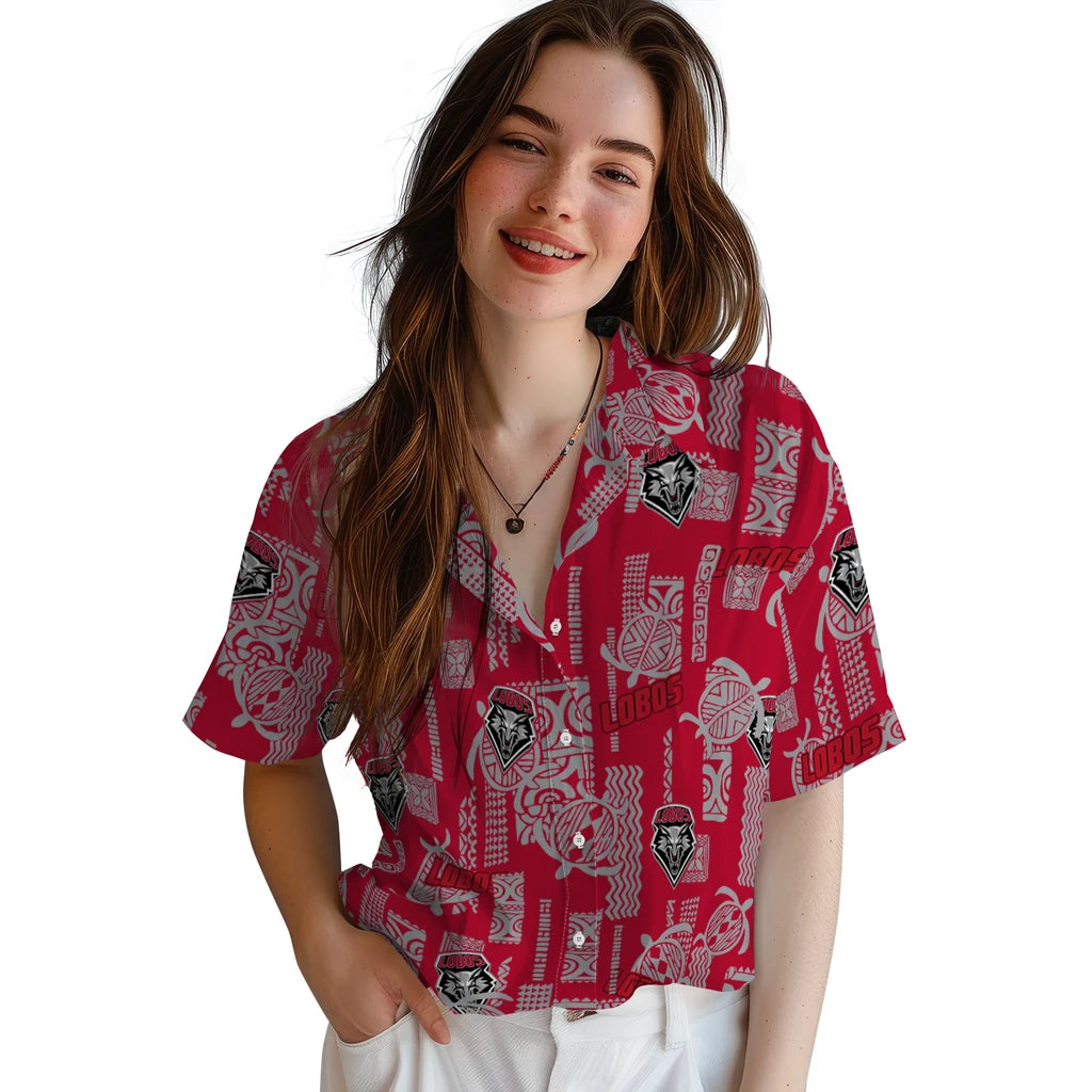 New Mexico Lobos Hawaiian Shirt - Turtle Lines | Hula Hawaiian Shirts