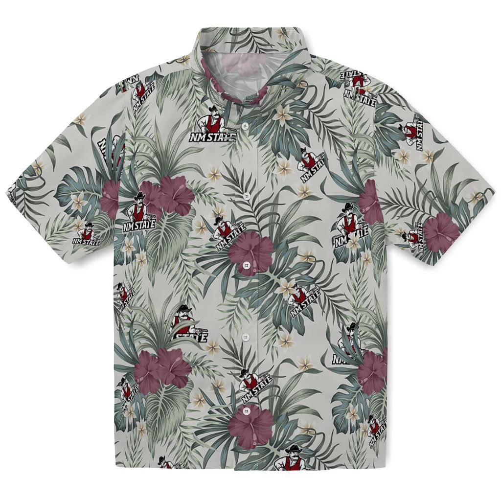 New Mexico State Aggies Hawaiian Shirt - Hibiscus Designs | Hula Hawaiian Shirts