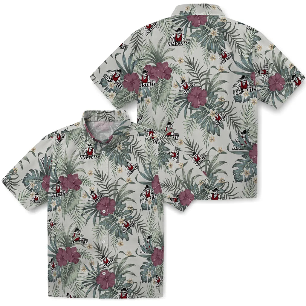 New Mexico State Aggies Hawaiian Shirt - Hibiscus Designs | Hula Hawaiian Shirts