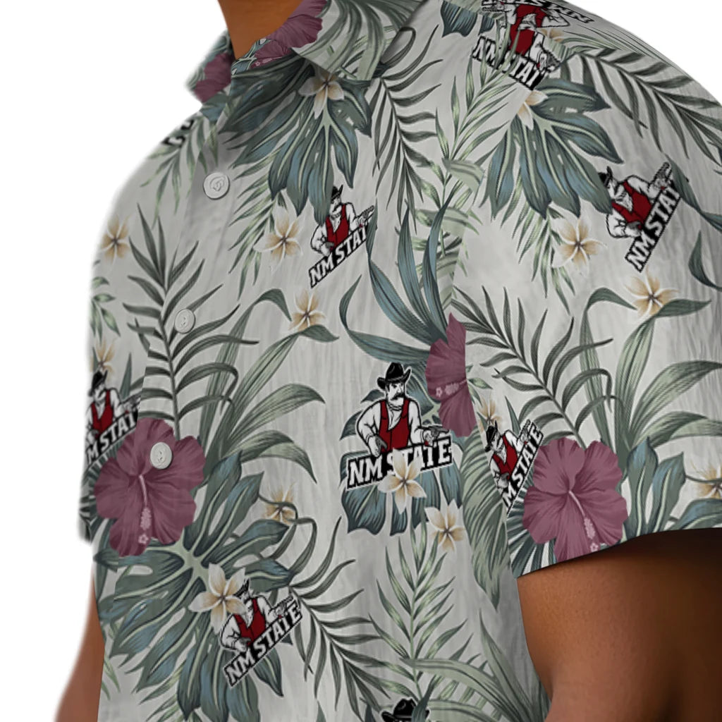 New Mexico State Aggies Hawaiian Shirt - Hibiscus Designs | Hula Hawaiian Shirts
