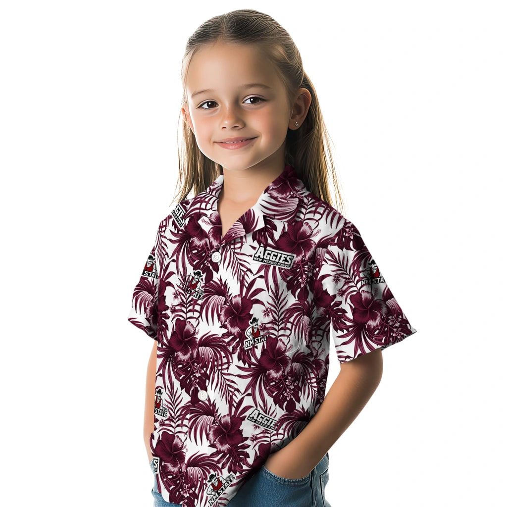 New Mexico State Aggies Hawaiian Shirt - Hibiscus Exotic | Hula Hawaiian Shirts