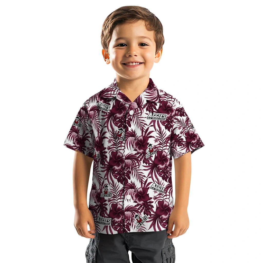 New Mexico State Aggies Hawaiian Shirt - Hibiscus Exotic | Hula Hawaiian Shirts