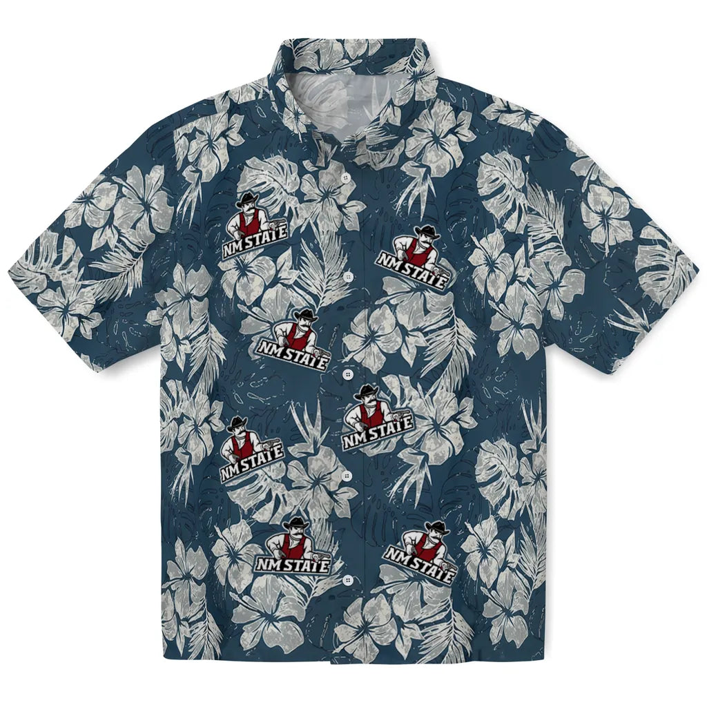 New Mexico State Aggies Hawaiian Shirt - Hibiscus Flowers | Hula Hawaiian Shirts