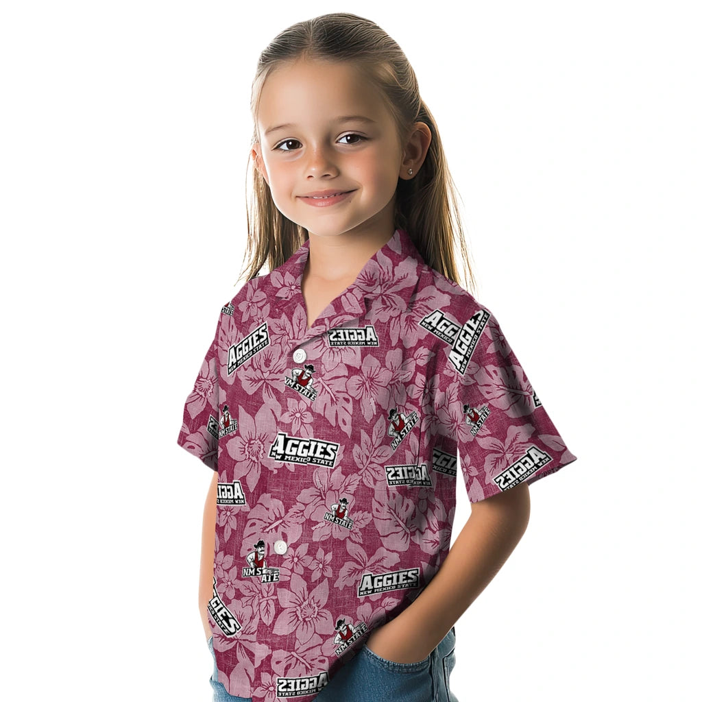 New Mexico State Aggies Hawaiian Shirt - Hibiscus Oasis | Hula Hawaiian Shirts