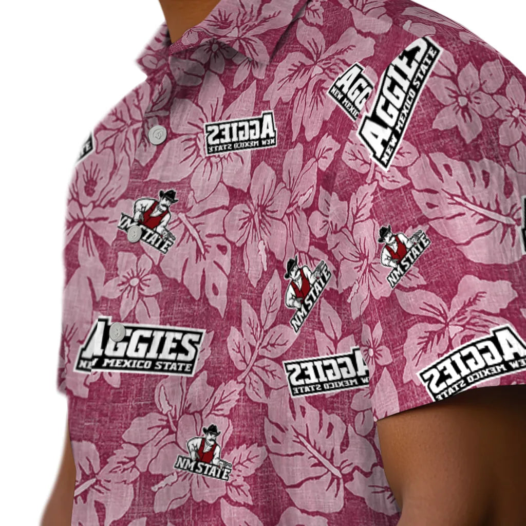 New Mexico State Aggies Hawaiian Shirt - Hibiscus Oasis | Hula Hawaiian Shirts