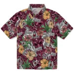 New Mexico State Aggies Hawaiian Shirt - Hibiscus Tiki Jungle | Hula Hawaiian Shirts
