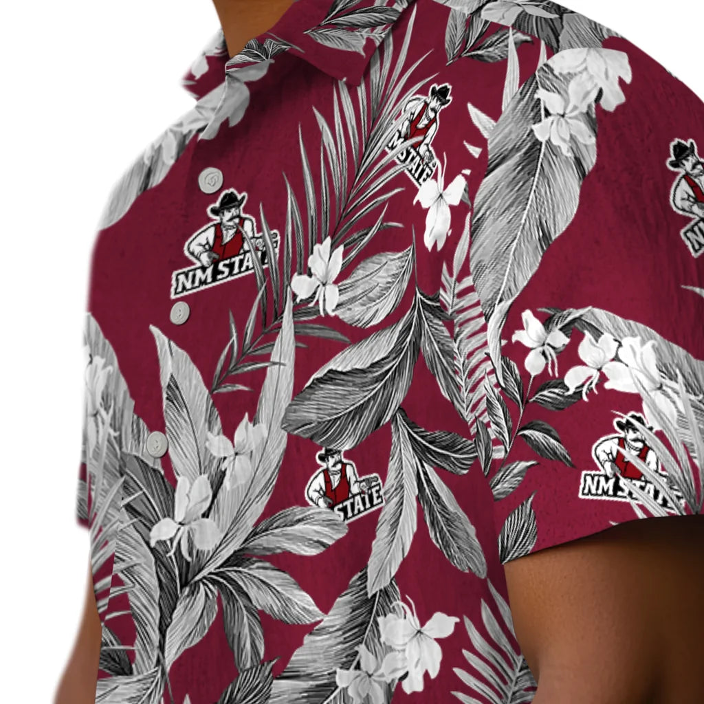 New Mexico State Aggies Hawaiian Shirt - Palm Leaves | Hula Hawaiian Shirts