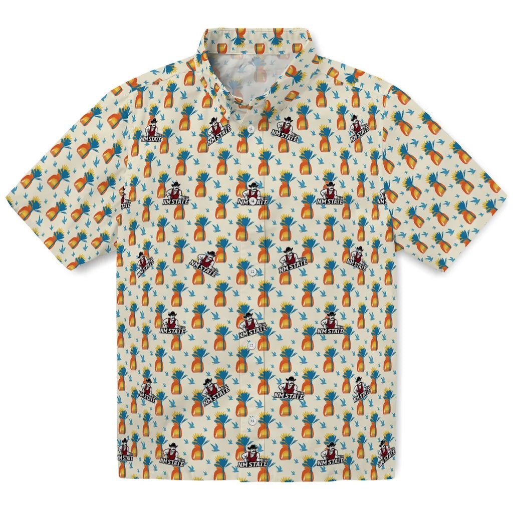 New Mexico State Aggies Hawaiian Shirt - Pineapple Delight | Hula Hawaiian Shirts