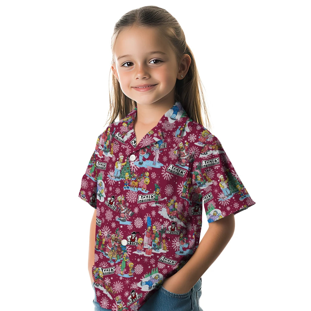 New Mexico State Aggies Hawaiian Shirt - Simpsons Christmas | Hula Hawaiian Shirts