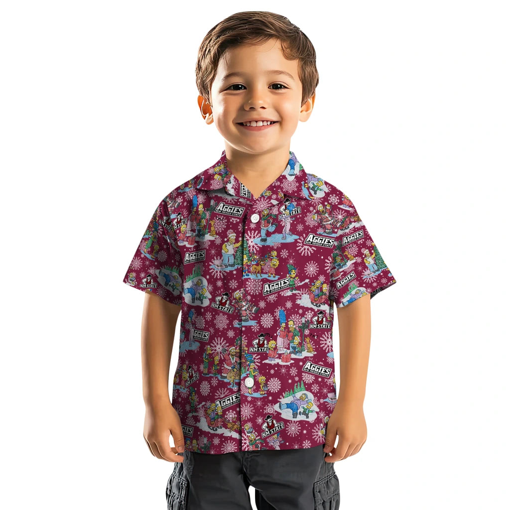 New Mexico State Aggies Hawaiian Shirt - Simpsons Christmas | Hula Hawaiian Shirts