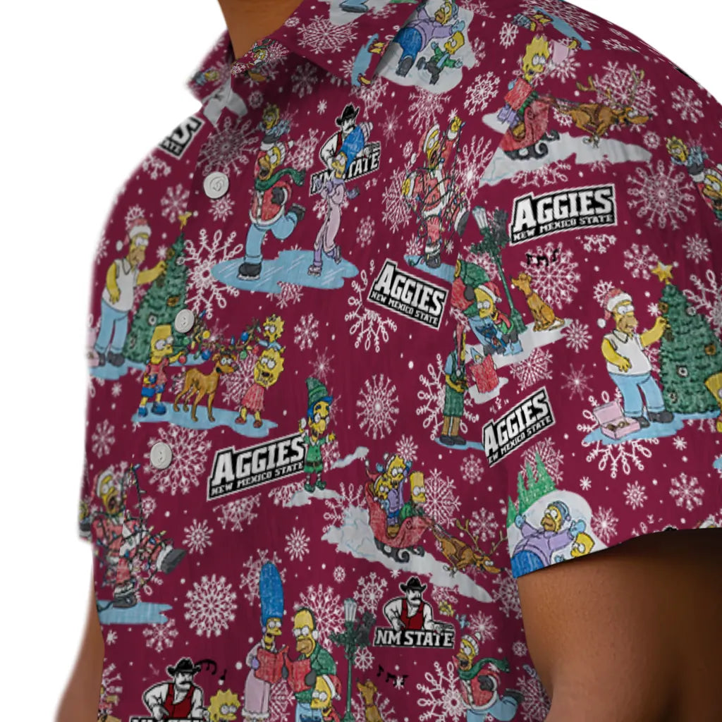 New Mexico State Aggies Hawaiian Shirt - Simpsons Christmas | Hula Hawaiian Shirts