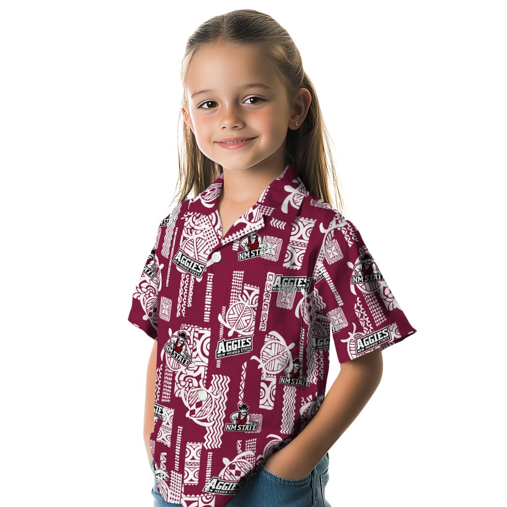 New Mexico State Aggies Hawaiian Shirt - Turtle Lines | Hula Hawaiian Shirts