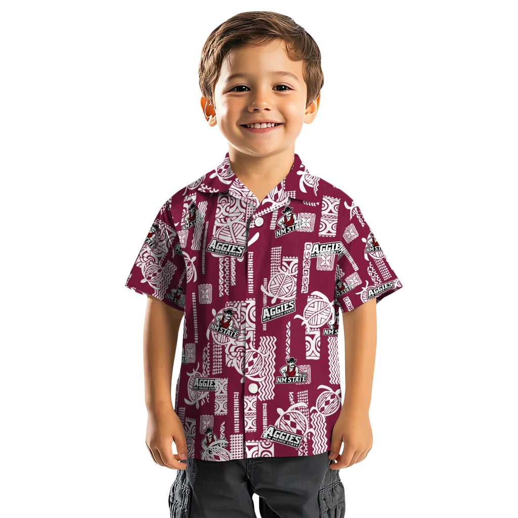 New Mexico State Aggies Hawaiian Shirt - Turtle Lines | Hula Hawaiian Shirts