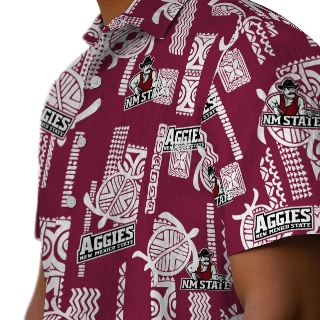 New Mexico State Aggies Hawaiian Shirt - Turtle Lines | Hula Hawaiian Shirts