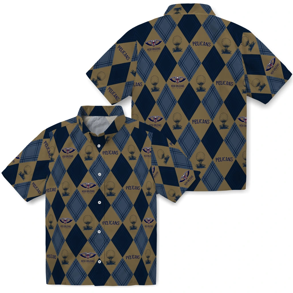 New Orleans Pelicans Hawaiian Shirt - Golfing Plaid | Hula Hawaiian Shirts